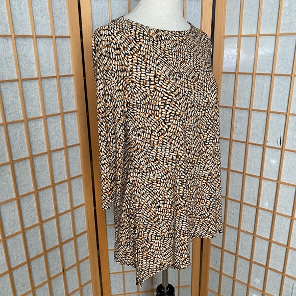 JM Collection Stretch Print Swing Top SZ PM NWT - Picture 3 of 12